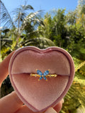 Dainty Blue Butterfly Ring
