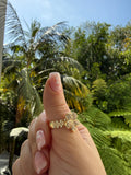 Diamond Flower Ring (White)
