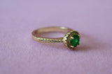 Gold Halo Ring (Green)