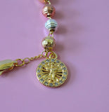 Icy Baby Jesus Rosary Style Bracelet