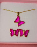 Lucky Butterfly Set (Hot Pink)