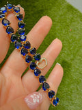 Heart Tennis Bracelet (Blue)