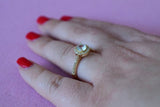 Gold Halo Ring (White)