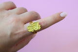 Gold Kitty Earrings & Ring Set (Package Deal)