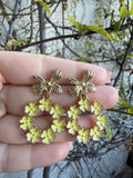 Floral Chandelier Earrings (yellow or beige)