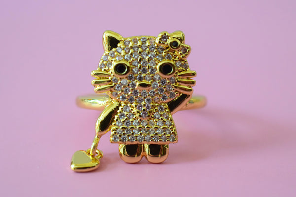 Diamond Kitty Ring