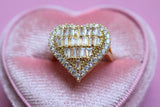 Iced Out Heart Ring