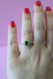 Gold Halo Ring (Green)