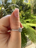 White Gold Halo Ring