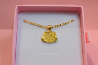 Gold Kitty (Figaro Chain)