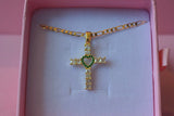 Emerald Heart Cross