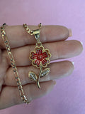 Diamond Red Flower