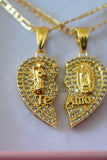 Diamond Saint Jude & Mary Heart Set
