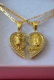 Diamond Saint Jude & Mary Heart Set