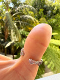 Adjustable Silver Pink Heart Band