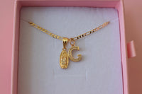 Icy Mini Mary & Initial (Gold)