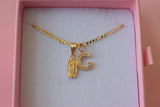 Icy Mini Mary & Initial (Gold)