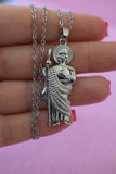 Silver Saint Jude (Rolo Chain)