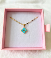 Turquoise Lucky Clover
