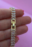 Baguette Tennis Bracelet (Gold)