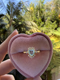 Vintage Style Aqua Heart