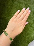 Emerald Flower Bangle