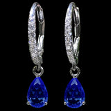Pear Dangle Earrings (blue)