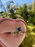 Sky Blue Crown Ring