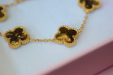 Golden Brown Lucky Clover Bracelet