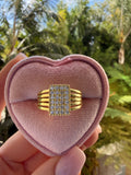 Rectangle Encrusted Ring
