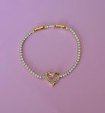 Baguette Heart Bracelet
