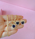 Titanic Heart With Initial Set (Package Deal)