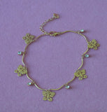 Bling Butterfly Charm Bracelet