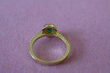 Gold Halo Ring (Green)
