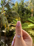 Pink Marquise Butterfly Ring