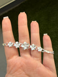 Silver Hibiscus Bracelet