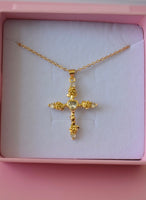 Garden Cross (Rolo Chain)