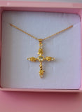Garden Cross (Rolo Chain)