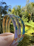 Enamel Flower Bangle (3 colors)