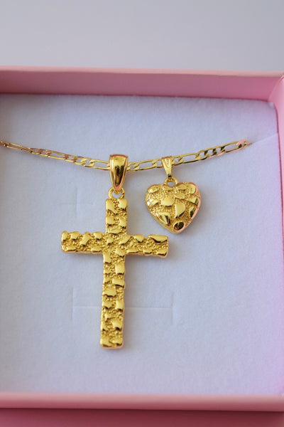 Nugget Cross & Heart Set