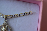 Silver Luxury Mary (Figaro Chain)
