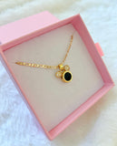 Black Diamond Mouse Necklace