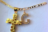 Square Nugget Cross & Initial