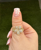 Diamond Flower Ring (White)