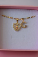 Small Tricolor Saint Jude Heart & Initial
