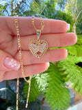 Fancy Butterfly Heart Necklace