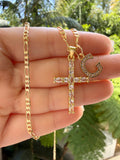 Maddy Cross & Initial (White)
