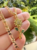 Dangling Sunflower Necklace