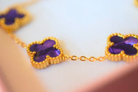 Purple Lucky Clover Bracelet