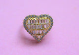 Iced Out Heart Ring